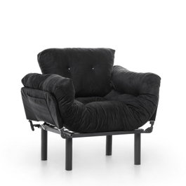 Atelier Del Sofa Nitta Single - Sillón de orejas Negro